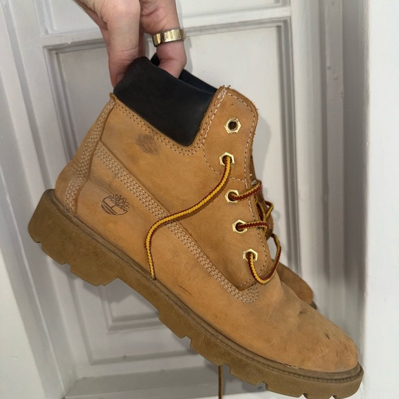 Timberland Wheat Leather Boots with Black Collar main image 6
